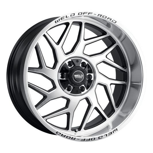 Weld Fulcrum 20x9 / 8x165.1 / 5 BS / 125.1 HB - Gloss Black Machined - Non-BL Wheel