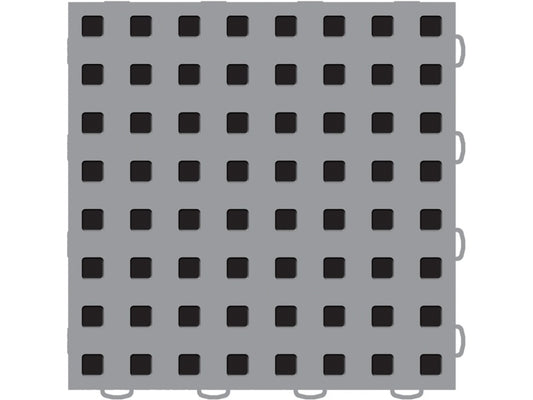 WeatherTech TechFloor - 12in X 12in Tiles - Grey/Black **Order in Qtys of 10