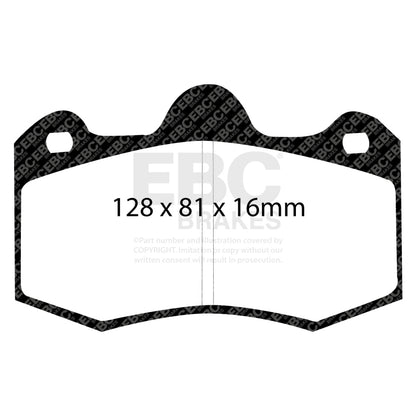 EBC 11+ Mclaren MP4-12C 3.8 Twin Turbo Yellowstuff Rear Brake Pads