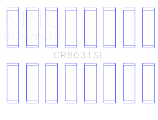 King Engine Bearings Chrysler Jeep V8 287 4.7L (Od+.002in) (Size +0.25mm) Connecting Rod Bearing Set