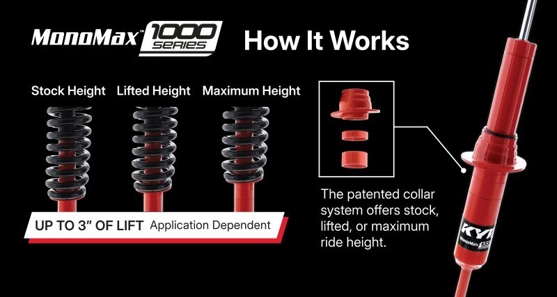 KYB 18-26 Jeep Wrangler JL 1000 Series Rear Shock - 2-3in Lift