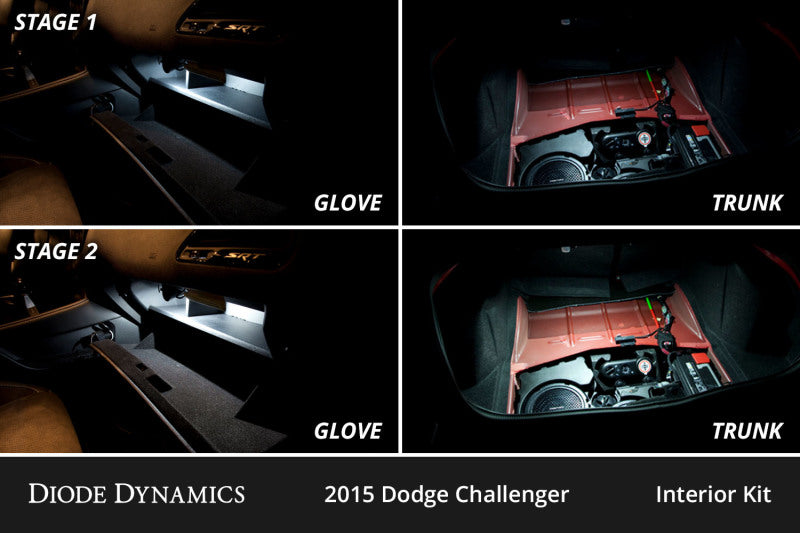 Diode Dynamics 15-23 Dodge Challenger Interior LED Kit Cool White Stage 2