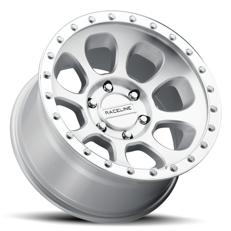 Raceline 961MC Bolt 17x9in / 6x139.7 BP / -12mm Offset / 106.1mm Bore - Machined Cc