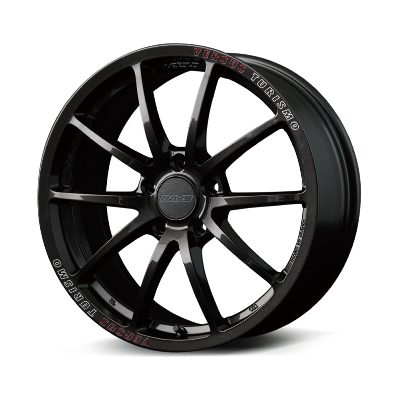 Versus VT125S 18X9.5 +38 5-100 Super Dark Gunmetal/MC/RAP (Red Clear)