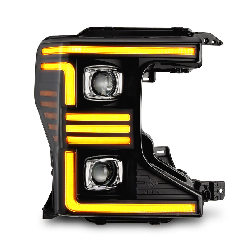AlphaRex 20-22 Ford F150 Pro-Series Projector Headlights Black w/ Activation Light / Seq. Sig. / DRL