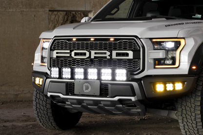Diode Dynamics 17-20 Ford Raptor SS5 Grille CrossLink Lightbar Kit - Yellow Pro Combo