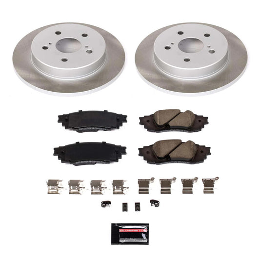 Power Stop 21-23 Toyota Venza Rear Semi-Coated Rotor Kit