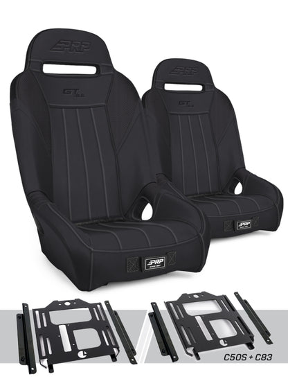 PRP Polaris RZR 570, 800, 900 GT/S.E. Suspension Seats Kit (Pair) - Black