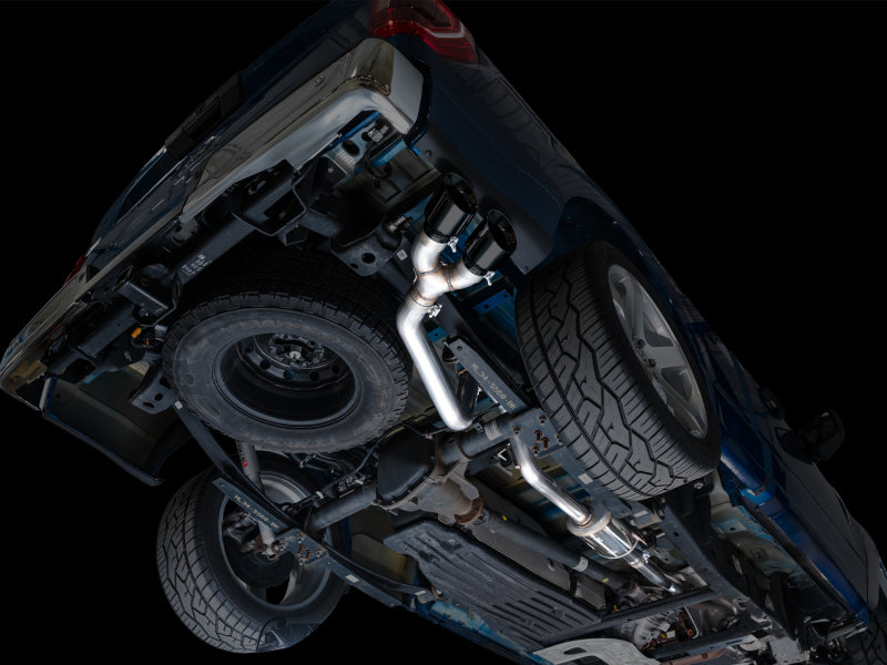 AWE 21-25 Ford F150 (14th Gen Reg Cab) Cat-Back Exhaust - 4.5in Dual Side Exit Diamond Black Tips