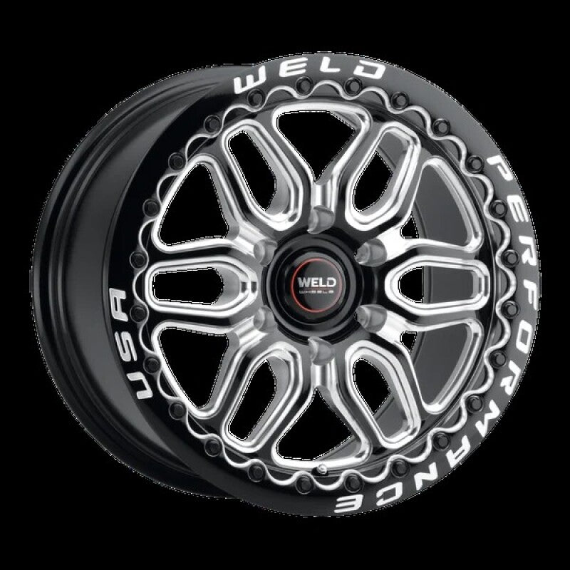 Weld Racing 17x10 Laguna 6 Drag Beadlock 6x139.7 ET25 BS6.48 Gloss BLK MIL DIA 106.1
