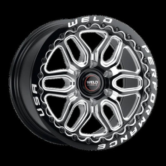 Weld Laguna 6 Drag 17x10in / 6x135 BP / ET42 / BS 7.15 Gloss Black Wheel