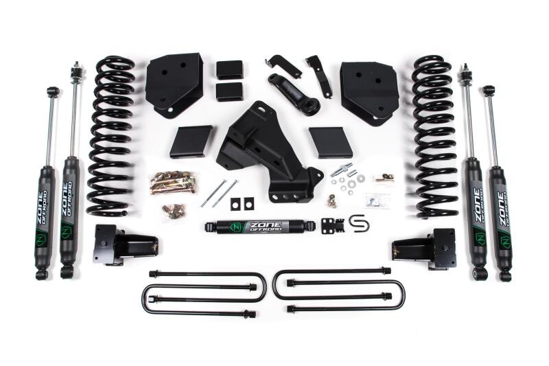 Zone Offroad 20-21 Ford F-250/F-350 6in Radius Arm Drop Suspension Lift System- Nitro Shocks - Gas