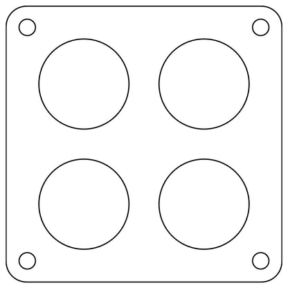 Cometic Holley Dominator 4-Hole .060in Fiber Carburetor Gasket - 2.00in Holes