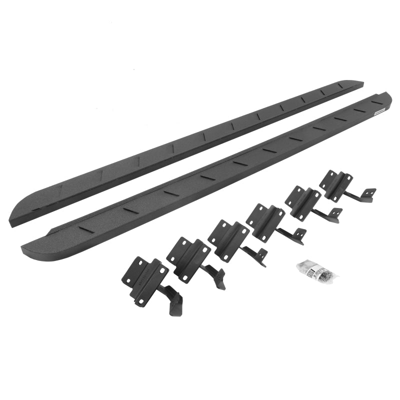 Go Rhino 15-22 Ford F-150 (17-22 Raptor) SC RB10 Slim Running Boards Kit (w/Brackets) - Bedliner Ct