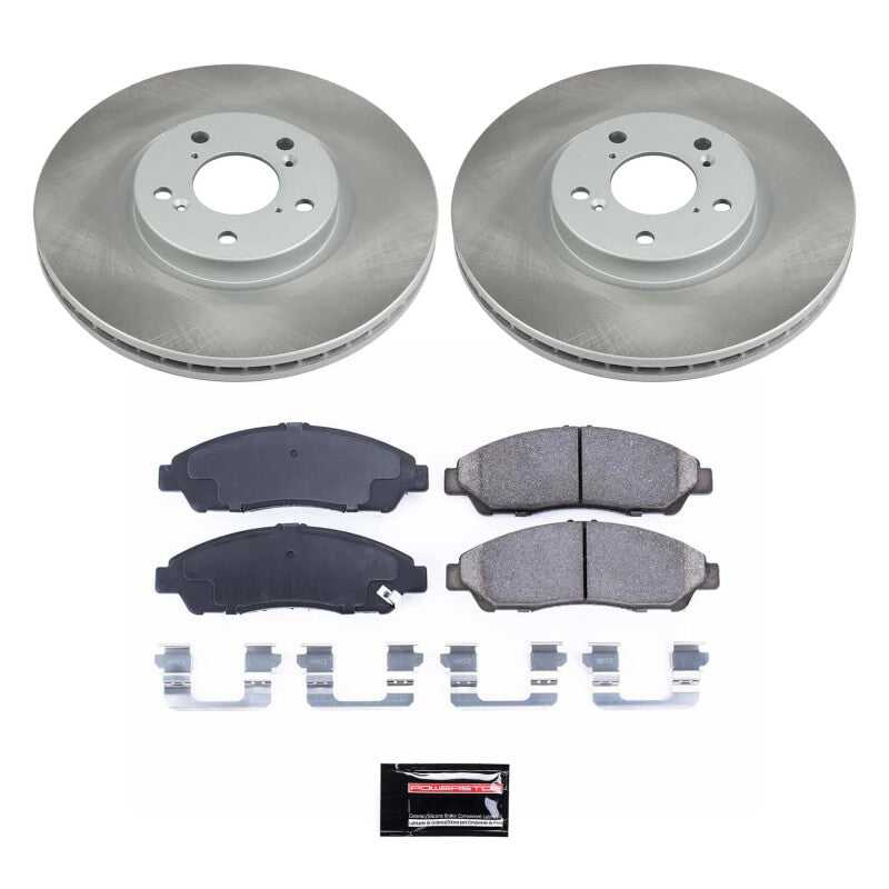 Power Stop 09-15 Honda Pilot Front Semi-Coated Rotor Kit