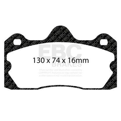 EBC 10+ Lotus Evora 3.5 Redstuff Rear Brake Pads