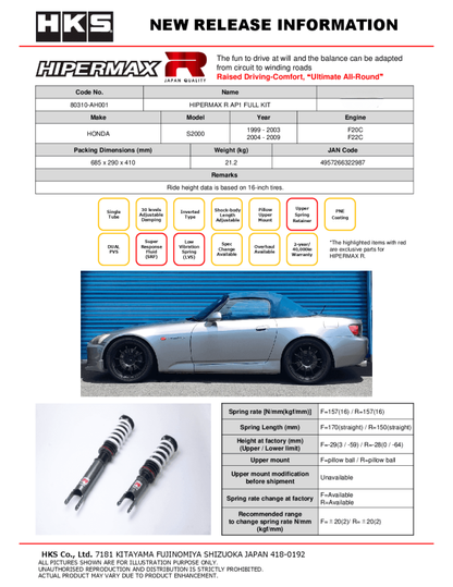 HKS Hipermax R AP1/AP2