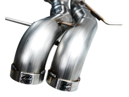 AWE Tuning 22-24 Ford Bronco Raptor 4WD Dual BashGuards Cat-Back SwitchPath Exhaust (No Tips)
