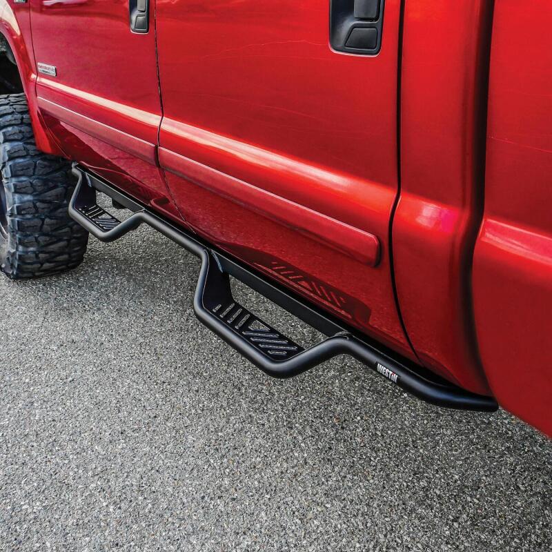 Westin 1999-2016 Ford F-250/F-350/F-450/F-550 Crew Cab Outlaw Drop Nerf Step Bars Textured Black