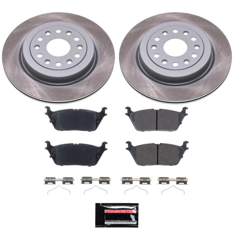 Power Stop 19-23 Ram 1500 Rear Semi-Coated Rotor Kit