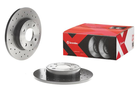Brembo 03-04 Infiniti G35/03-09 Nissan 350Z Front Premium Xtra Cross Drilled UV Coated Rotor