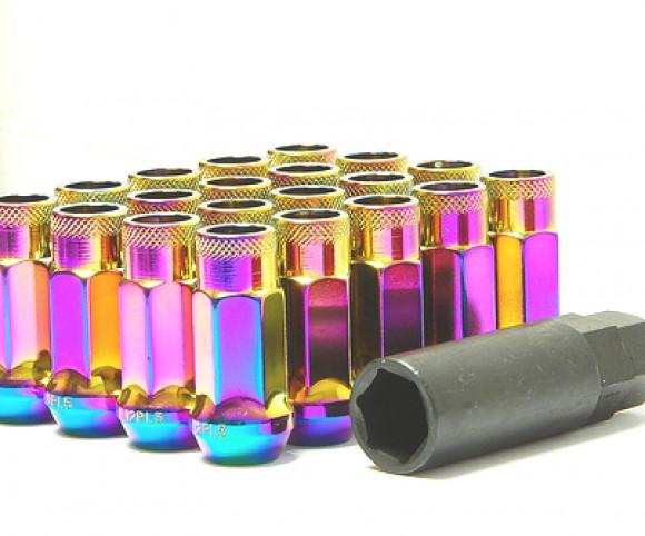 Wheel Mate Muteki SR48 Open End Lug Nuts - Blue 12x1.25 48mm