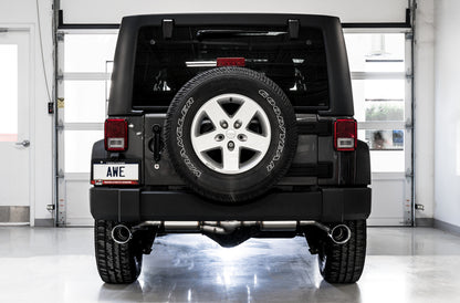 AWE Tuning 07-18 Jeep Wrangler JK/JKU 3.6L Tread Edition Axle-Back Dual Exhaust - Chrome Silver Tips