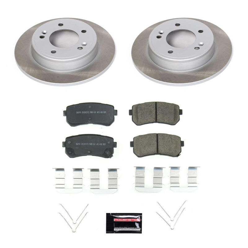 Power Stop 18-22 Hyundai Kona Rear Semi-Coated Rotor Kit