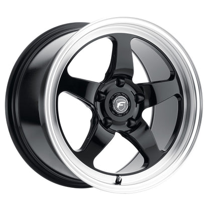 Forgestar D5 Drag 18x5 / 5x120.65 BS / ET-10 / 2.6 Gloss BLK / Diamond Lip 78.1 Bore