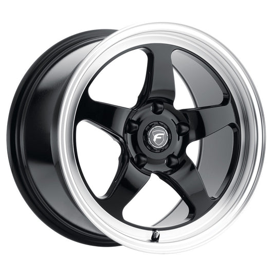 Forgestar D5 Drag 18x5 / 5x120.65 BS / ET-10 / 2.6 Gloss BLK / Diamond Lip 78.1 Bore