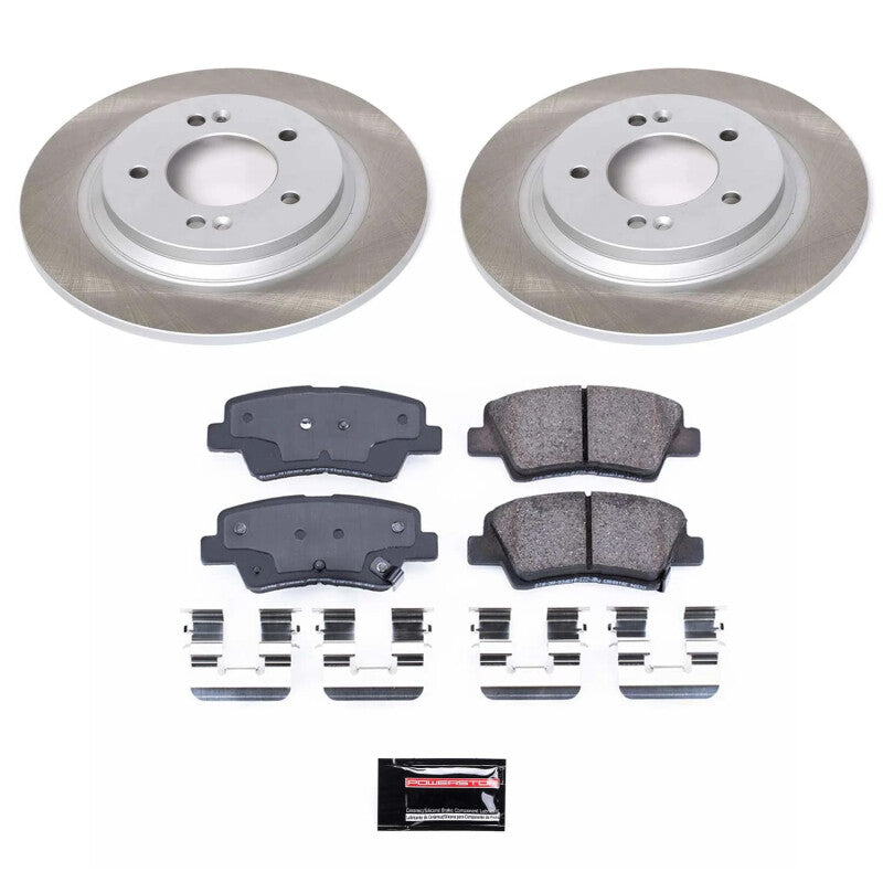 Power Stop 15-16 Kia Soul EV Rear Semi-Coated Rotor Kit