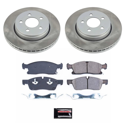 Power Stop 11-16 Jeep Grand Cherokee Front Semi-Coated Rotor Kit