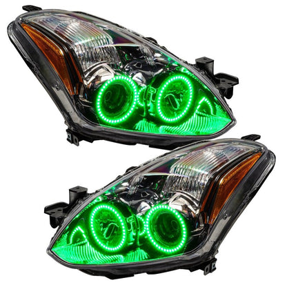Oracle 10-12 Nissan Altima Coupe LED Headlight Halo Kit - Green
