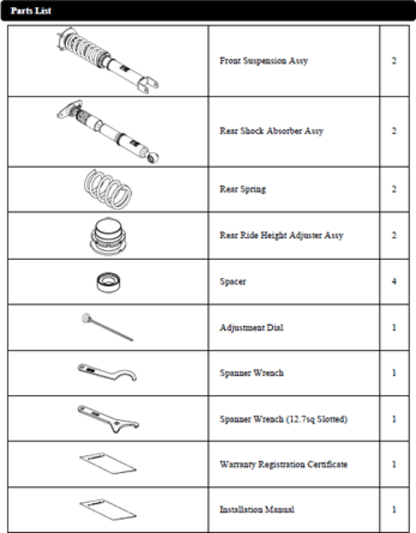HKS 19-23 Tesla Model 3 RWD Hipermax S Full Kit