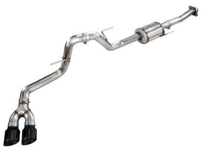 AWE 21-25 Ford F150 (14th Gen Reg Cab) Cat-Back Exhaust - 4.5in Dual Side Exit Diamond Black Tips