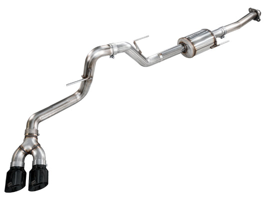 AWE 21-25 Ford F150 (14th Gen Reg Cab) Cat-Back Exhaust - 4.5in Dual Side Exit Diamond Black Tips