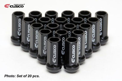 Cusco Universal Wheel Lug Nut Set M12 x P1.5mm - Black (20pcs)