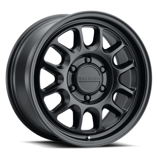 Raceline 958B Rogue 17x8.5in / 6X135 BP / 0mm Offset / 87.1mm Bore - Satin Black