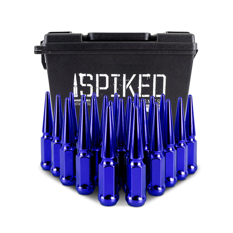 Mishimoto Mishimoto Steel Spiked Lug Nuts M12 x 1.5 24pc Set Blue