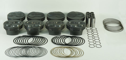 Mahle MS Piston Set Chevy SB 388ci 4.125in Bore 3.625 Stroke 6.125 Rod .927 Pin 9cc 13.5CR