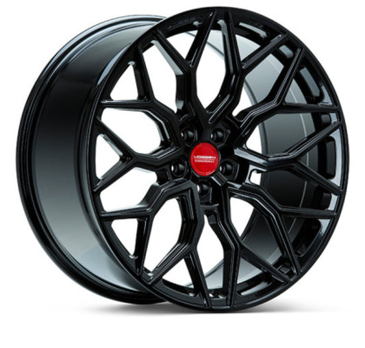Vossen HF-2 24x10 - 5x112 - ET5 - Deep Face - 66.5 - Gloss Black Wheel