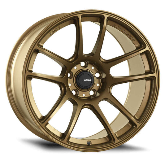 Konig Heliogram 18X8.5 5X108 ET42 Matte Bronze Knurled Bead Flow Formed