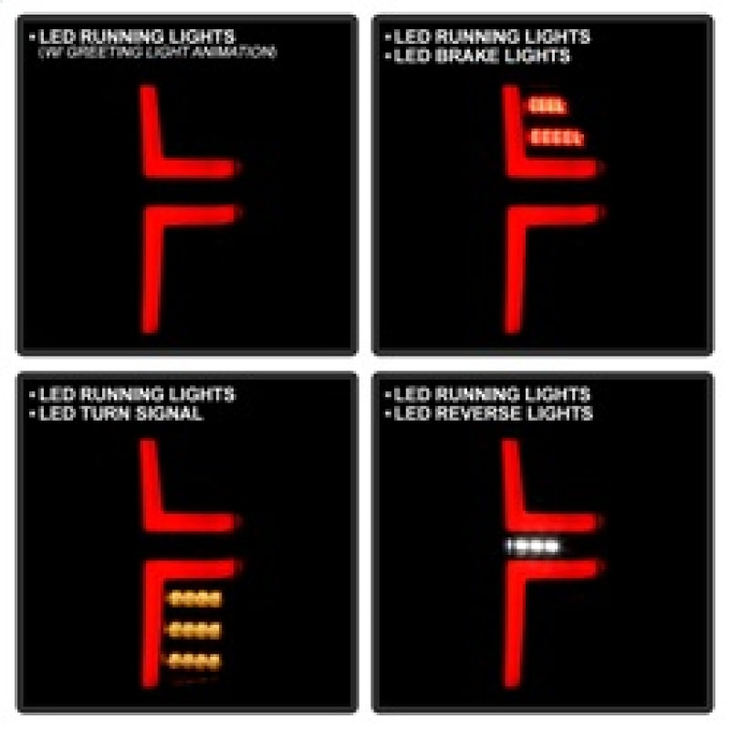 Spyder 21-23 Chevy Tahoe/Suburban (Halogen Only) LED Tail Lights - Blk (ALT-YD-CSUB21HAL-GR-BK)