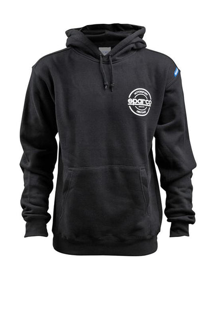 Sparco Sweatshirt Hooded S-Seal Blk Lrg