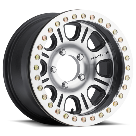 Raceline RT232 Monster BMF 17x8.5in / BLANK BP / -25mm Offset / 83.82mm Bore - Satin Black Machined
