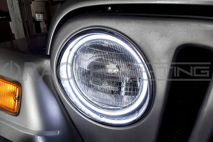 Oracle 7in Round Surface Mount LED Headlight Halo Kit - Green