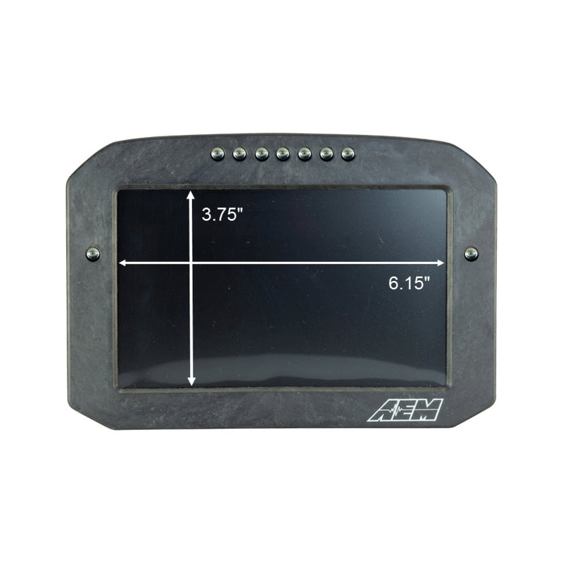 AEM CD-7LG Carbon Logging Flush Digital Dash Display w/ Internal 20Hz GPS & Antenna