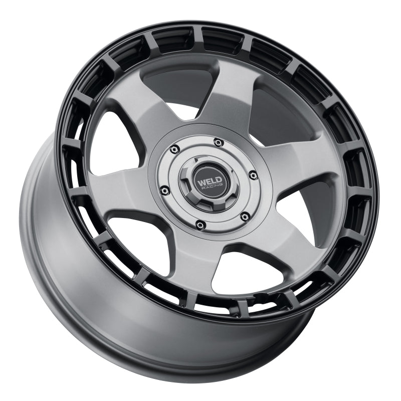 Weld Off-Road Ridge 20x9 - 8x165.1 BP - ET0 - 125.1mm CB - Satin Gunmetal Wheel (Black Ring)