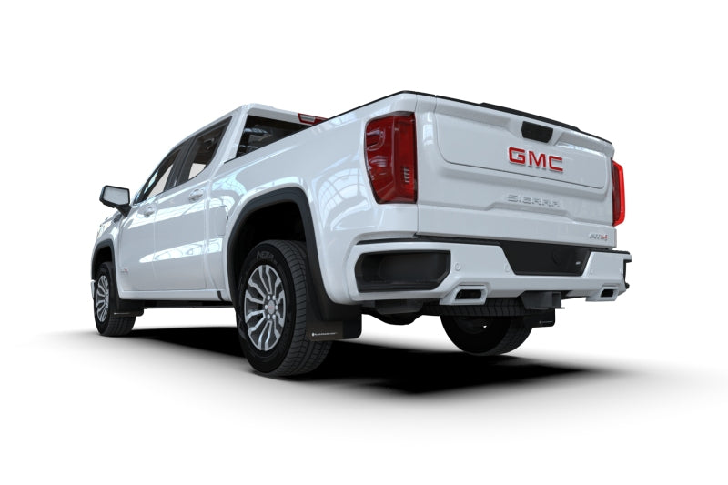 Rally Armor 19-24 GMC Sierra 1500 AT4 Black UR Mud Flap w/ White Logo