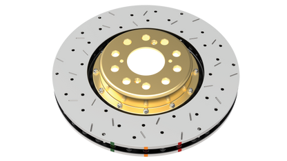 DBA 08-20 Nissan 370Z 5000 Rotor XS Cross Drilled & Slotted w/Replacement NAS Nuts KP